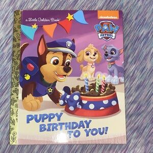 Nickelodeon Paw Patrol Birthday Adventure Book - Blue, Red, Gold